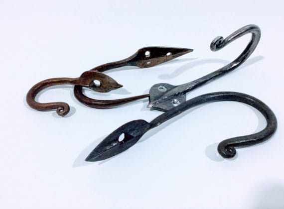 ironwork leaf shaped hooks