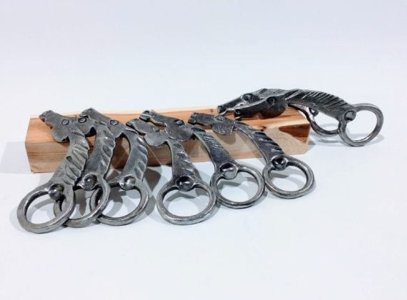 7 slender necked horse head shaped bottle openers